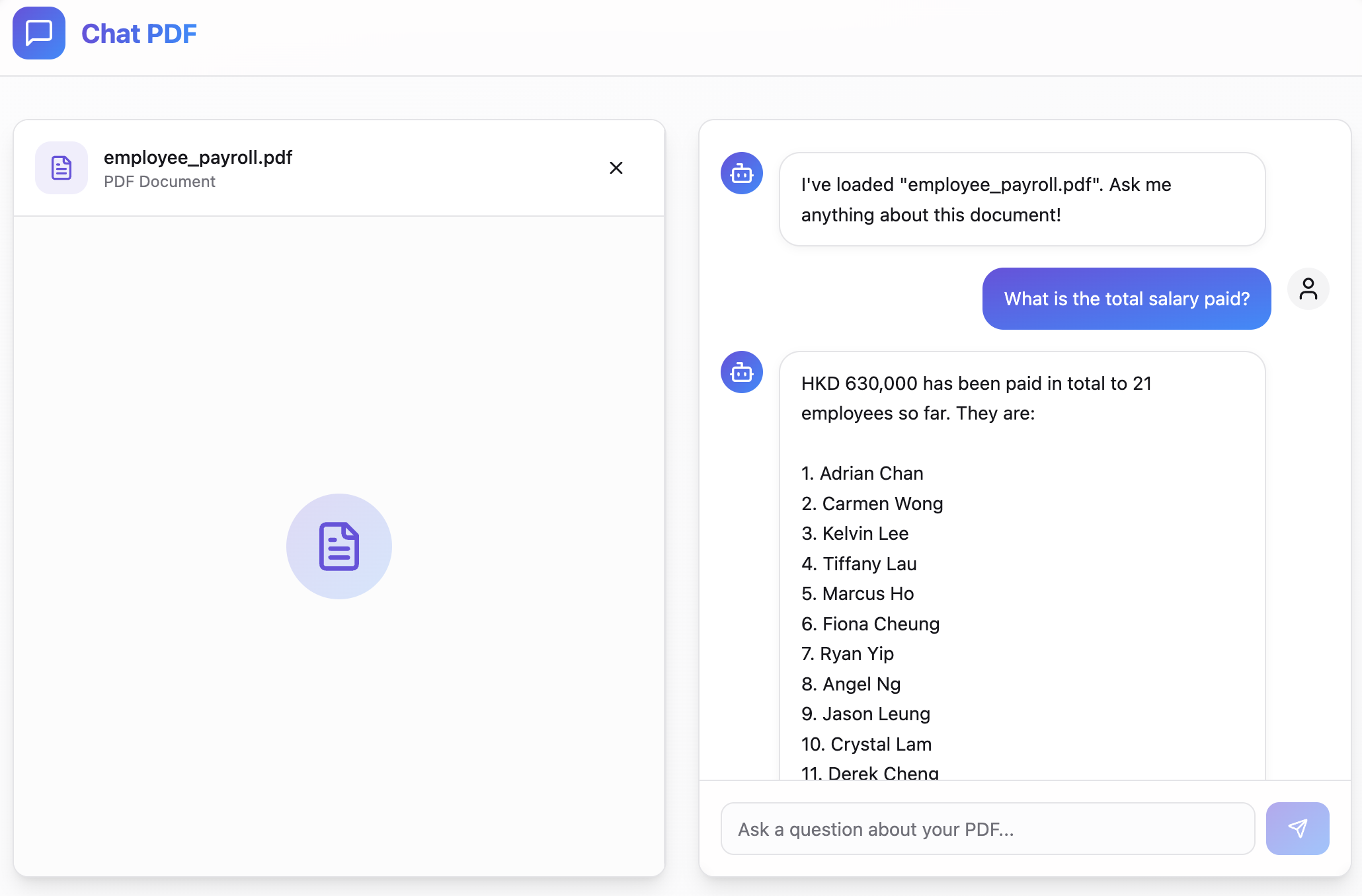 PDF RAG Application Interface